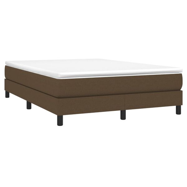 vidaXL Sommier &agrave; lattes de lit avec matelas Marron fonc&eacute; 140x190 cm