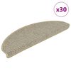 vidaXL Tapis d'escalier autocollants 30 pcs 65x21x4 cm vert clair