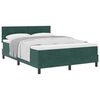 vidaXL Lit &agrave; ressorts avec matelas Vert fonc&eacute; 140 x 200 cm tissu