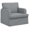 vidaXL Canap&eacute; 2 pcs Gris clair