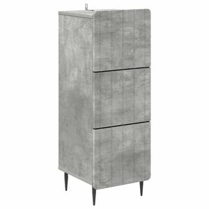 vidaXL Armoire &agrave; tiroirs Gris b&eacute;ton 33 x 34,5 x 92 cm