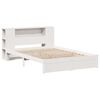 vidaXL Lit biblioth&egrave;que sans matelas blanc 140x190 cm bois pin massif