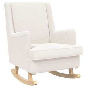 vidaXL Chaise &agrave; bascule Cr&egrave;me 62 x 80 x 85 cm Boucl&eacute;