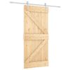 vidaXL Porte coulissante 95 x 210 cm Bois de pin massif (non trait&eacute;)