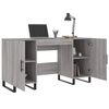 vidaXL Bureau sonoma gris 140x50x75 cm bois d'ingénierie