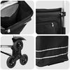 vidaXL Trolley de shopping Noir 47 x 39 x 100,5 cm Tissu Oxford