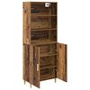 vidaXL Haut Armoire Bois Ancien 69,5 x 32,5 x 180 cm Bois d'ing&eacute;nierie