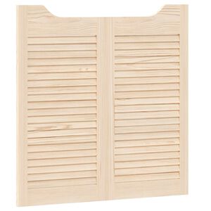 vidaXL Portes battantes 2 pc 80 x 40 cm Bois de pin massif Naturel