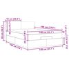 vidaXL Lit ottoman avec matelas cr&egrave;me 140x190 cm tissu