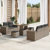 vidaXL Ensemble de canap&eacute; de jardin 8 pcs Gris Poly Rattan