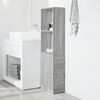 vidaXL Armoire de salle de bain étroite avec roulettes sonoma gris