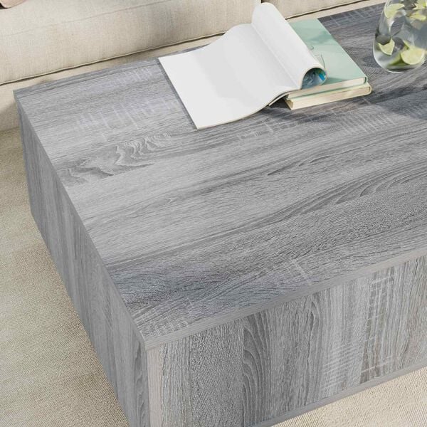 vidaXL Table basse Gris Sonoma 95 x 55 x 31 cm Bois d'ing&eacute;nierie
