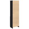 vidaXL Buffet haut chêne noir 50x35x180 cm bois d'ingénierie