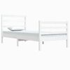 vidaXL Cadre de lit sans matelas blanc bois de pin massif 90x200 cm