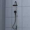 SCH&Uuml;TTE Jeu de douche au-dessus de t&ecirc;te MATAO RAIN Noir mat chrom&eacute;