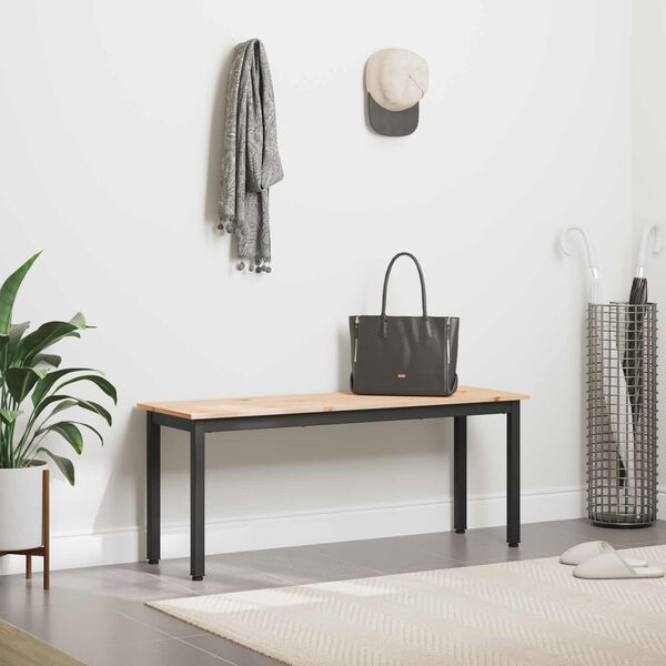 vidaXL banc Naturel 110 x 35 x 45 cm Bois de pin massif