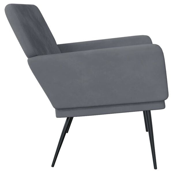 vidaXL Banc Gris fonc&eacute; 108x79x79 cm Velours