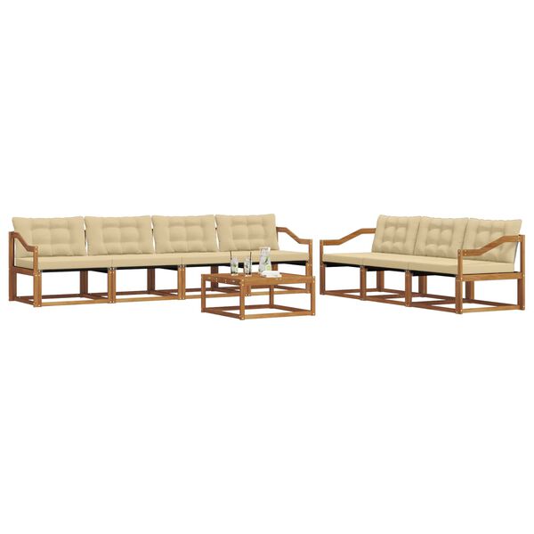 vidaXL Ensemble de canap&eacute;s d'ext&eacute;rieur 8 pcs Naturel et Beige