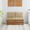 vidaXL 2 Pi&egrave;ce Sofa de milieu ext&eacute;rieur Bois d'Acacia Massif Naturel
