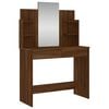 vidaXL Coiffeuse avec miroir ch&ecirc;ne marron 96x39x142 cm