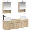 vidaXL Ensemble d'armoire de salle de bain 5 pc Ch&ecirc;ne Sonoma