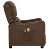 vidaXL Fauteuil électrique de massage Marron Tissu