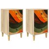 vidaXL Table de chevet ZAANDAM 2 pc Ch&ecirc;ne Sonoma 36 x 33 x 60 cm