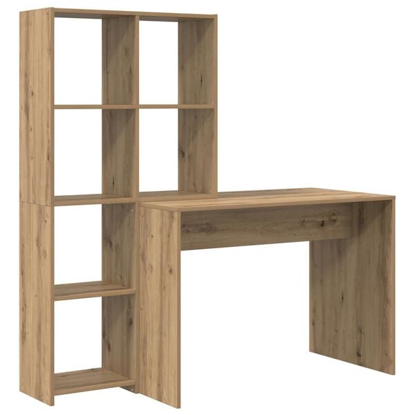 vidaXL Bureau Chêne artisanal 138,5 x 55 x 143 cm Bois d'ingénierie