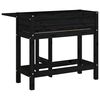 vidaXL Jardinière de jardin avec dessus pliable noir bois pin massif