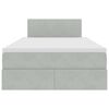 vidaXL Lit de Rangement avec matelas Gris clair 120 x 200 cm Velours