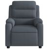 vidaXL Fauteuil inclinable de massage gris foncé velours