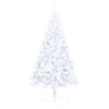 vidaXL Demi-arbre de No&euml;l artificiel pr&eacute;-&eacute;clair&eacute; et boules blanc 240cm