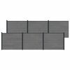 vidaXL Panneau de cl&ocirc;ture 6 pc 1020 x 146 cm WPC et Aluminium Gris