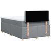 vidaXL Sommier &agrave; lattes de lit avec matelas Gris clair 120x200cm Tissu