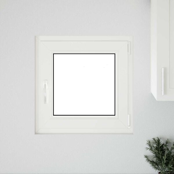 Fen&ecirc;tre de sous-sol RISOR Blanc 60 x 60 cm PVC et verre