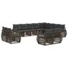 vidaXL Ensemble de canap&eacute; de jardin 12 pc Gris et Gris fonc&eacute; polyrotin