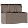 vidaXL Boîte de rangement de jardin 270 L Marron PP aspect bois
