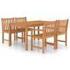 vidaXL Ensemble de salle &agrave; manger de jardin 5 pi&egrave;ces 150 x 90 cm en bois de teck massif