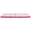 vidaXL Tapis gonflable de gymnastique avec pompe 500x100x15cm PVC Rose