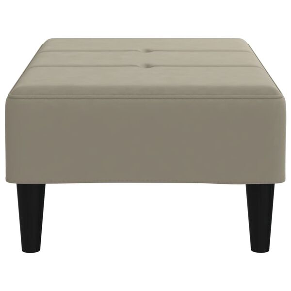 vidaXL Repose-pied Gris clair 78x56x32 cm Velours