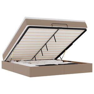 vidaXL Cadre de lit ottoman et matelas cappuccino 180x200cm similicuir