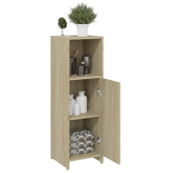 vidaXL Armoire de salle de bain Chêne sonoma Bois d'ingénierie