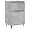 vidaXL Buffets 2 pcs gris b&eacute;ton 40x35x70 cm bois d'ing&eacute;nierie