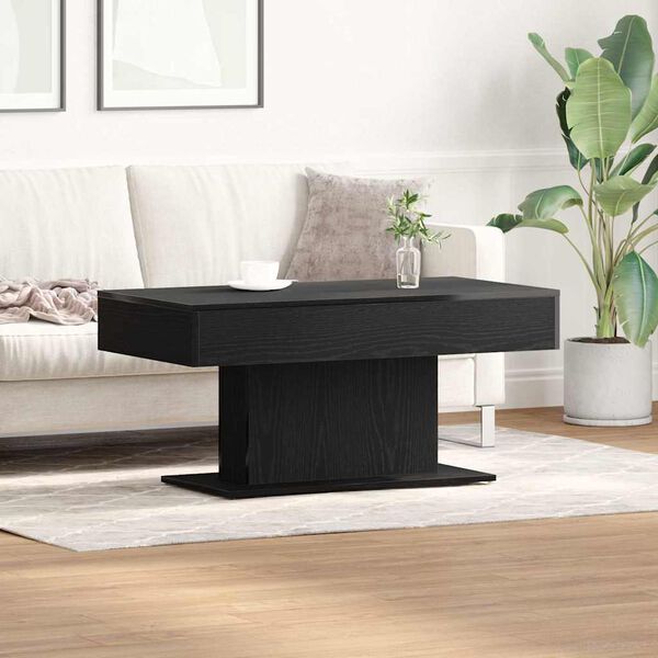 vidaXL Table basse Ch&ecirc;ne noir 96 x 50 x 45 cm Bois d'ing&eacute;nierie