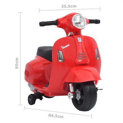 vidaXL Moto jouet électrique Vespa GTS300 rouge