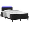vidaXL Lit &agrave; ressort LED avec matelas Noir 120 x 190 cm Velours