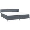 vidaXL Sommier &agrave; lattes de lit et matelas gris fonc&eacute; 180x210cm velours