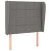 vidaXL T&ecirc;te de lit avec oreilles Gris fonc&eacute; 83x23x118/128 cm Tissu
