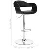 vidaXL Tabouret de bar Noir Similicuir