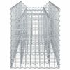 vidaXL Lit sur&eacute;lev&eacute; gabion Argent&eacute; 150 x 50 x 60 cm Acier galvanis&eacute;